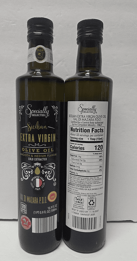 Specially Selected Sicilian Extra Virgin Olive Oil Val Di Mazara