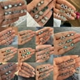 thumbnail image 4 of K-KED 20 Pairs Earrings Set Rhinestone Crystal Pearl Ear Stud Women Delicate Jewelry Gift USA./-9 Pairs/Set Flower, 4 of 9