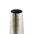 thumbnail image 6 of DecMode 25" Tall Hammered Silver Aluminum Metal Vase, 6 of 15