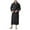 Black E, variant on Mens Robe, Pajamas for Men, Unisex Solid Color Casual Hooded Bathrobe with Long Sleeves and Soft Velvet Sleepwear