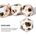 thumbnail image 3 of HOONGKAI DND Dice Set,7 Pcs,White Cute Cat & Flowers Style Polyhedral Resin Dice Set with Gift Box , Cute Cat DND Dice for Dungeons and Dragons D&D RPG MTG Table Games for 5 Years & up, All Ages, 3 of 7