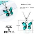 thumbnail image 2 of Cremation Jewelry Butterfly Urn Necklace for Ashes for Women Men Keepsake Memorial Human Pet Ashes Locket Pendant, 2 of 5