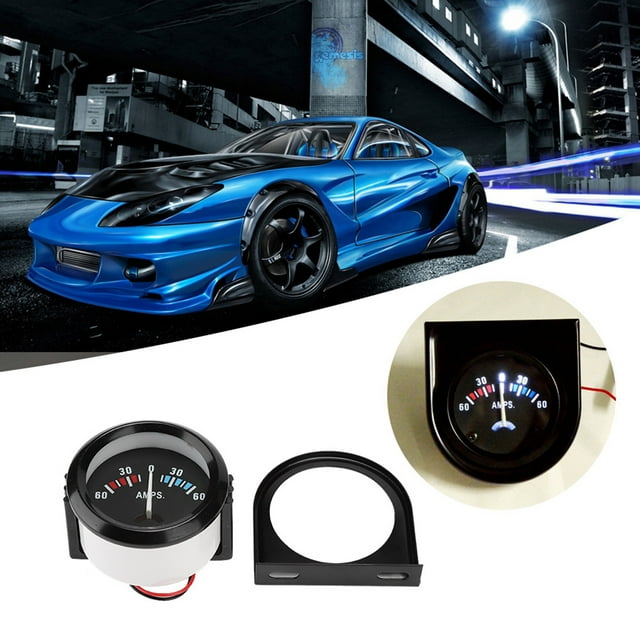 Car Ammeter Gauge Voltmeter, 2 Inch 52mm Car Ammeter Voltmeter 60 0 60A AMP Gauge Volt Meter for Car Modification Vehicles
