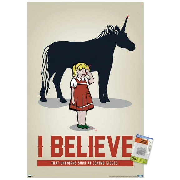 Eskimo Kisses Wall Poster with Pushpins, 22.375" x 34"