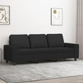 thumbnail image 1 of vidaXL 3-Seater Sofa Black 180 cm Fabric, 1 of 5