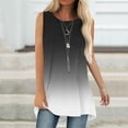 thumbnail image 1 of LSLJS Women Tank Summer Gradient Color Round-Neck Sleeveless Casual Tunic Tops Blouse, Womens Tank Tops, 1 of 5