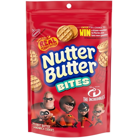 Nutter Butter Bites Peanut Butter Sandwich Cookies, 8 oz, 3 pack