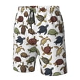 thumbnail image 6 of Uemuo Various Turtle Pattern Men's Swim Trunks Hawaiian Beach Bathing Suit Swimsuits Beach Quick-Dry Shorts with Pockets-Medium, 6 of 9