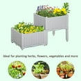 thumbnail image 6 of Canddidliike 2-Piece Raised Garden Bed with Legs, Self-Watering Planter Box Raised Bed to Grow Flowers, Herbs & Vegetables, Gray, 6 of 11
