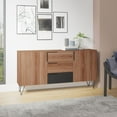 thumbnail image 7 of Manhattan Comfort Beekman 4 Shelves Engineered Wood Sideboard in Brown/Black, 7 of 7