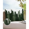 thumbnail image 6 of Pack of 2 Outdoor Pillow Covers, Green Cactus Succulent Plant Waterproof Square Throw Pillowcase Cushion Decorative Pillow Covers for Couch Patio Tent, 18x18 in, 6 of 6