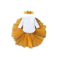 thumbnail image 2 of Qiylii Thanksgiving Day Girls Outfit Letter Print Bodysuit+Tulle Skirt+Headband, 2 of 9