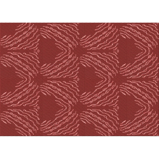 Ahgly Company Tapis Rectangulaire Lavable en Machine Rouge Pamplemousse Transitionnel, 3 Pieds x 5 Pieds