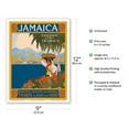 thumbnail image 2 of Jamaica - The Gem of the Tropics - Beautiful Healthy Accessible - Tickets by All Steamship Lines Here - Vintage Travel Poster by CKS c.1910 - Master Art Print (Unframed) 9in x 12in, 2 of 4