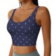 thumbnail image 2 of Balery Anchors Heart Blue Sujetadores deportivos con espalda cruzada para mujer, acolchados, sin costuras, de alto impacto, ideales para yoga, gimnasio, entrenamiento y fitness.-, 2 of 8