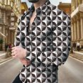 thumbnail image 3 of Camisas florales de moda de verano para hombres, camisas de manga larga con solapa con estampado 3D, ropa informal vintage de calle fresca y ajustada para hombres, 3 of 5