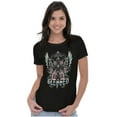 thumbnail image 3 of Goth Forever Blessed Floral Cross Womens Slim Fit Graphic Tee Brisco Brands S, 3 of 5