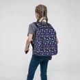 thumbnail image 5 of Naloa purple Skull flower Print Lightweight DayBackpack Suitable for school, work, shopping, travel, etc., 5 of 5