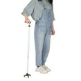 thumbnail image 4 of Bastón de aleación de aluminio para personas mayores, altura ajustable, antideslizante, con muletas de cuatro patas, 4 of 14