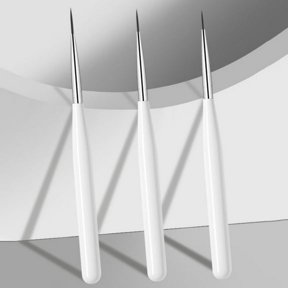 6 Pcs Professional Fine Nail Art Liner Brush UV Gel Painting Acrylic Nail Brushes Striping Brushes for Short Strokes, Details, Blending, Elongated Lines