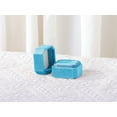 thumbnail image 5 of Unique Bargains Velvet Ring Box for Wedding Double Jewelry Box Storage Ring Holder Box Peacock Blue, 5 of 7