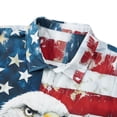 thumbnail image 5 of Vicojack Mens 3D Print Hawaiian Shirts Patriotic Short Sleeve Casual Button Down Shirt for 4th of July Anniversary, 5 of 8
