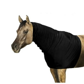 Gallopoff Hood Cavallo Elasticizzato con zip - Copertura del Collo e del Volto Completa