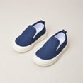 thumbnail image 2 of Dakaela 6M-8Y Infant Baby Girls Boys Canvas Shoes Soft Sole Toddler Slip on Walking Shoes Newborn Crib Loafers Casual Sneakers Blue 13, 2 of 7