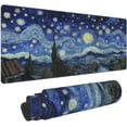 thumbnail image 2 of Starry Night Extended Large Mouse Pad for Retouching Full Desk Mousepad Square Long Easy Clean Table Protector XXL 3D Painting Hard Novelty Non-Slip Waterproof Computer Keyboard Mouse Gaming Mat, 2 of 6