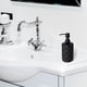 thumbnail image 4 of Aomota Paquete de 2 Dispensadores de Jabón de Vidrio con Diseño de Diamante, Dispensador de Jabón de Cocina de 12 Onzas para Baño, Jabón de Manos, Jabón para Platos (Negro Mate), 4 of 9