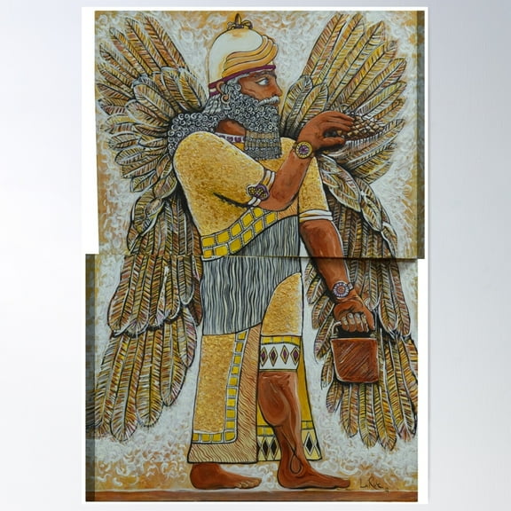 Enki The Anunnaki Poster Wall Art, Modern Wall Decor For Living Room Bedroom, 24x36 UNFRAMED