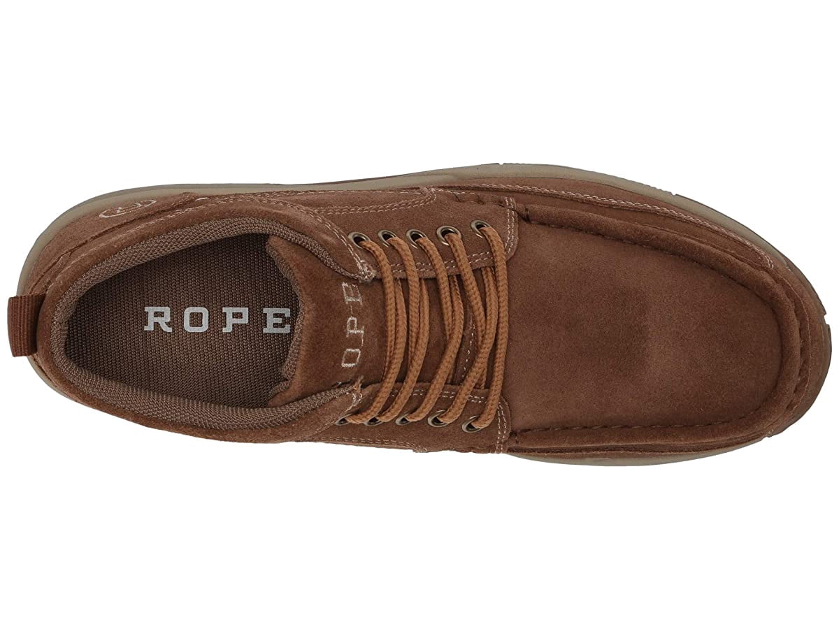 Roper Men\'s Suede Tan Leather All Over High Top Shoe Clear Cut II Nwt Size 10.5 Roper Mens Wilder Leather Slip On Square Toe Shoes, Vintage  main image 4