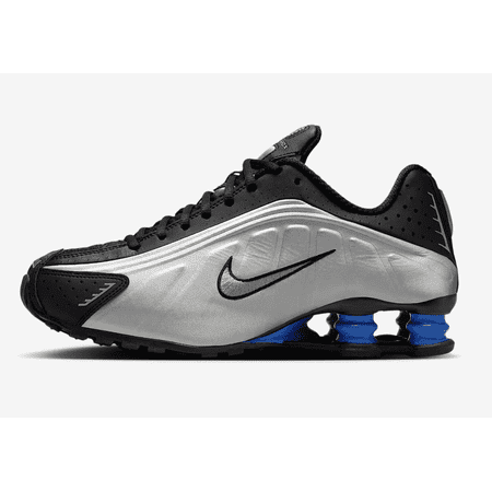 WOMEN'S NIKE SHOX R4 BLACK METALLIC SILVER AR3565-006