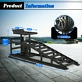 thumbnail image 2 of JoanKaren 2-Pack Hydraulic Car Ramps,11000lbs Heavy-Duty Steel Vehicle Ramps,Adjustable 9.3-14 Inch Height Portable Design Car Lift,Black, 2 of 8