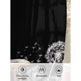 thumbnail image 6 of Sheer Curtains 72 Inches Long, White Dandelion Semi Sheer Curtains Light Filtering Window Treatment, Spring Flowers Botanical Vintage Black Privacy Voile Drapes for Living Room Bedroom 52x72 Inch, 6 of 7