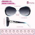 thumbnail image 6 of Sunier Women's Oversized Polarized Sunglasses Butterfly Shades for Driving, 6 of 7