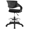 thumbnail image 5 of Modern Contemporary Urban Design Home Business Office Furniture Work Desk Chair, Fabric, Black, 5 of 7