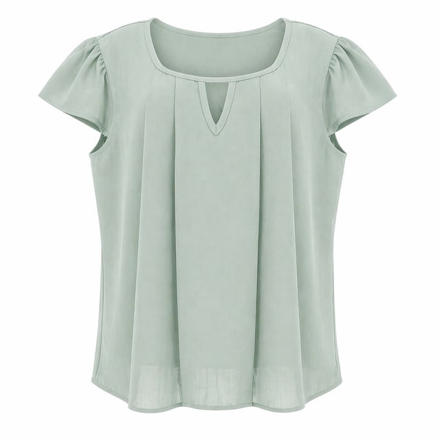 Blusa George para Mujer, Manga Corta Sage Talla Eg