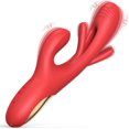 thumbnail image 1 of Vibrador consolador conejo, juguete sexual, masajeador de punto G para mujeres, estimulación del clítoris y pezones, juguete sexual 3 en 1 con 14 vibraciones y 7 lamidas de lengua, juguetes, 1 of 8