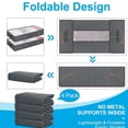 thumbnail image 6 of Non-woven Underbed Quilt Storage Bag Organizer Wardrobe Clothes Dust Moisture-proof Finishing Bag Foldable Storage Box 100x50x15, 6 of 9