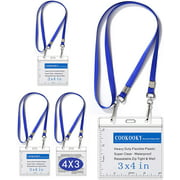 Vaccination Card Protector and Double Hook lanyards 4 X 3 in Immunization Record Vaccine Cards Holder, Horizontal