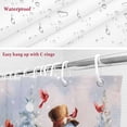 thumbnail image 6 of Merry Christmas Bathroom Shower Curtain Winter Snowman Snowflakes Cardinal Xmas Tree Waterproof Washable Shower Curtains for Bathtub Bath Decor with Grommets and Hook 54 X 78 Inch, 6 of 8