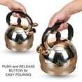 thumbnail image 4 of Tetera LUXGRACE de acero inoxidable, 2,8 L, silbante, resistente al calor, 4 of 7
