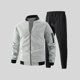 thumbnail image 2 of Ceisia Men's Regular Fit Waffle Knit Baseball Collar Jacket & Jogger Pants Set | Casual Outdoor Two-Piece Outfit Gifts, 2 of 5