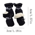 thumbnail image 3 of Winter Dog Shoes Fleece Warm Dog Boots with Reflective Tape | Pet Booties with Drawstring Closure for Secure Fit | Outdoor Snow Boots for Small Medium Dogs | Cold Weather Paw Protection for Walking, 3 of 5