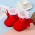 thumbnail image 2 of Dmsael Toddler Fall Boots Baby Booties Girls Boys Infant Slippers First Walkers Shoes Warm Socks Newborn Crib Shoes Red,4.5, 2 of 6
