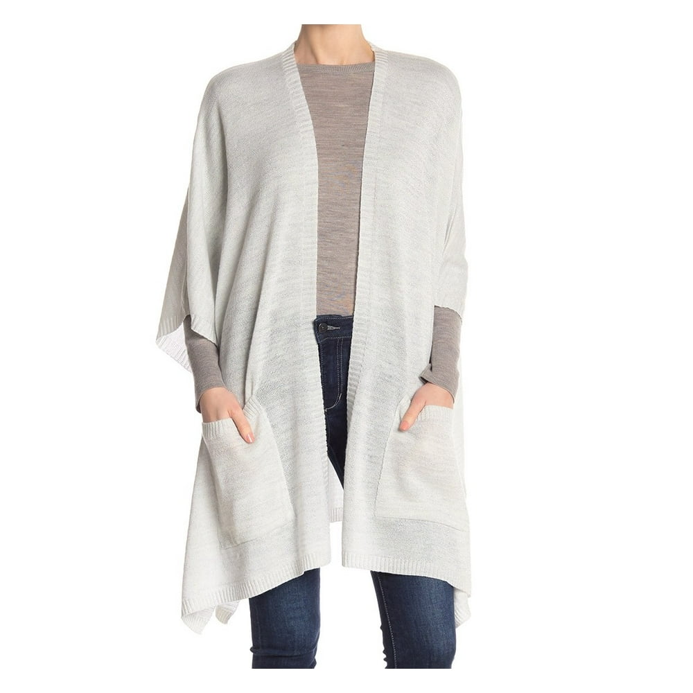 Cejon Sweaters - Womens Sweater Silver One Cardigan Shimmer Open-Front ...