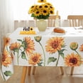 thumbnail image 1 of Fall Sunflower Tablecloth for Rectangle Table 60"X120",Reusable Floral Table Cloths,Spillproof Indoor/Outdoor Table Cover,Table Linen,Yellow and White Decoration for Dining,Party,Picnic, 1 of 6