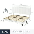 thumbnail image 6 of SHA CERLIN White King Size Upholstered Platform Bed Frame with Adjustable Channel Velvet Headboard, 6 of 10