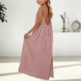 thumbnail image 5 of LRen Girls Dresses Size 10-12 Backless Cami Summer Boho Dress Trendy 2026 Toddler Baby Vacation Casual Flowy Long Girls Dresses, 5 of 7